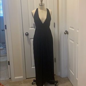 Jella Black Pleated Halter Maxi - NWT - S